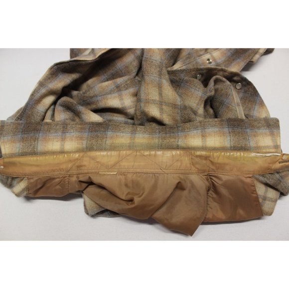 Vintage men's long sleeve button front curved yoke wool shirt XL - Picture 7 of 10